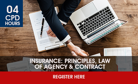 Insurance: Principles, Law of Agency & Contract

<br><br>(Online Learning via SCI ONLINE Global Classroom.) 