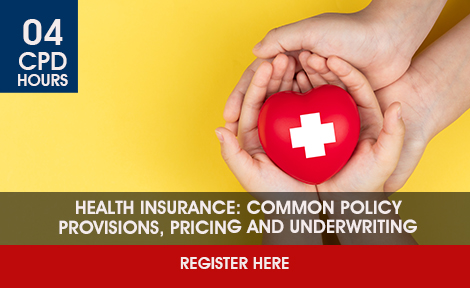 Health Insurance: Common Policy Provisions, Pricing and Underwriting

<br><br>(Online Learning via SCI ONLINE Global Classroom.) 